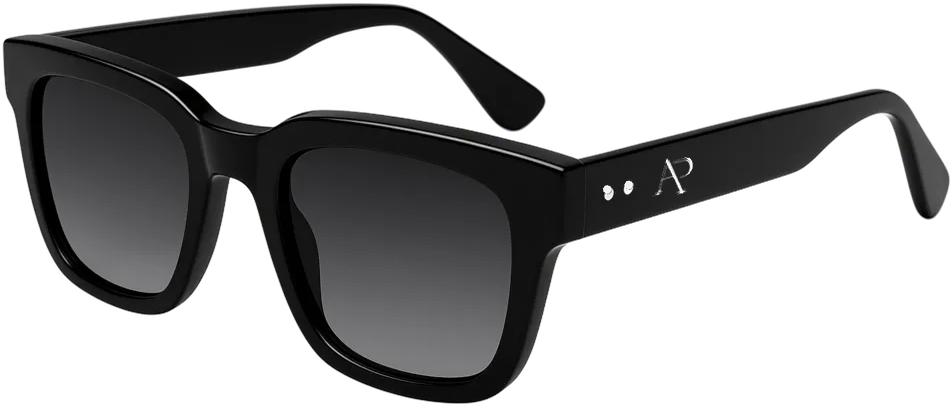 VISION by AP Series 00 — three-quarter view with AP monogram on the temple